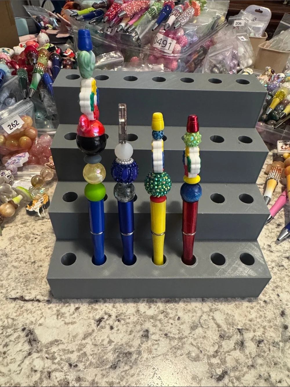 NWOT Bundle of 4 Autism Awareness Beaded Pens Handmade by Me